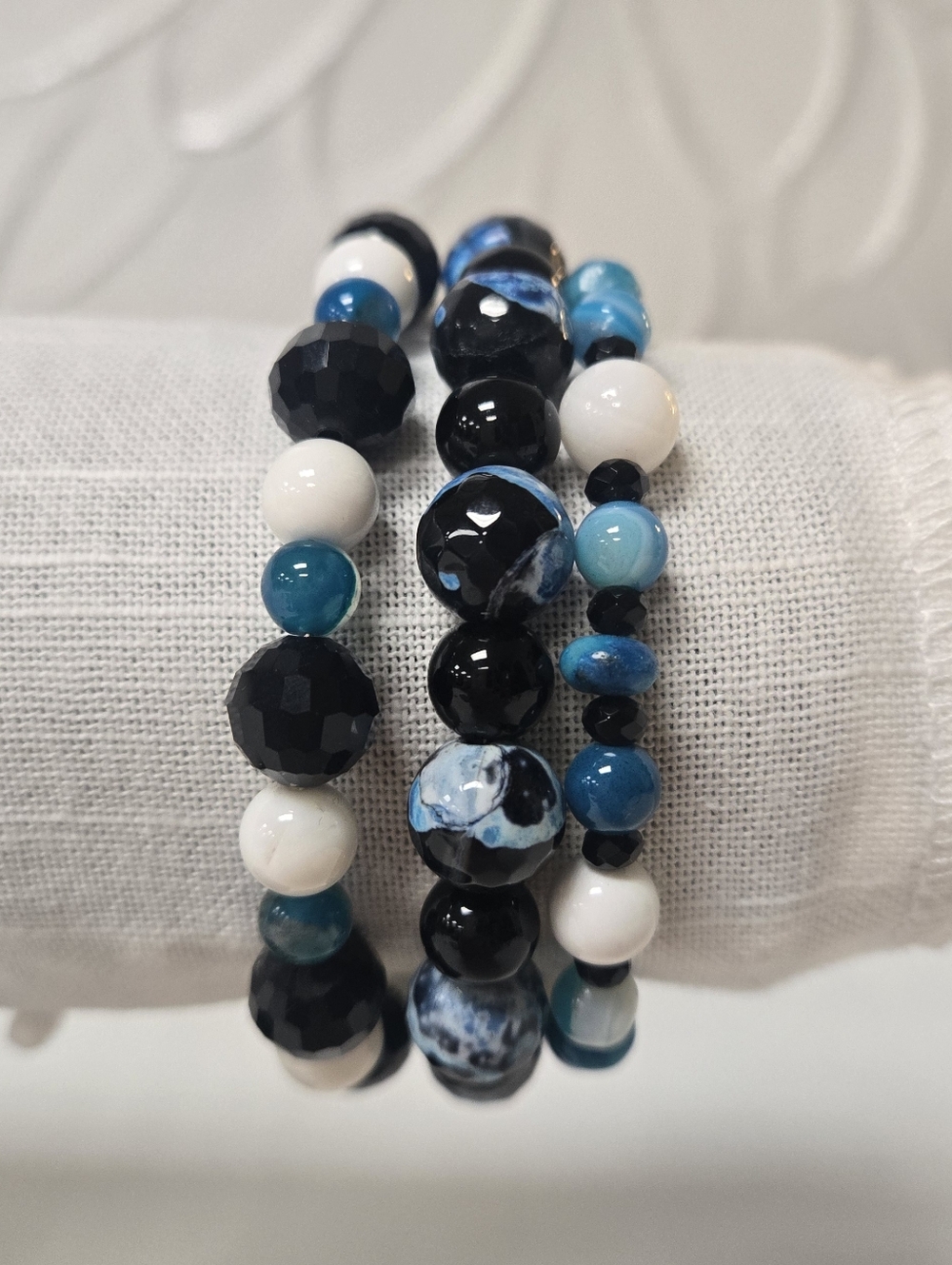 "Maren" Handcrafted Seaglass And Crystal Beaded Wrap Bracelet 21
